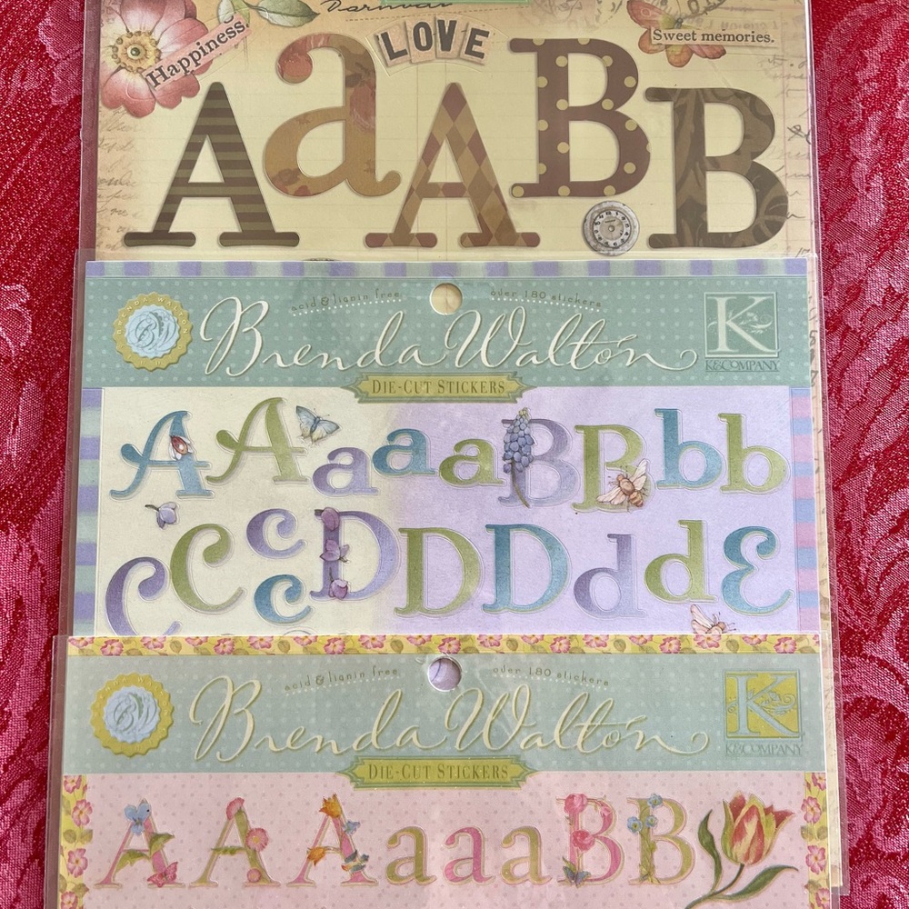 K&Company Brenda Walton Die Cut Stickers K & Co Scrapbooking Alphabet